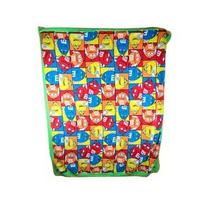 M&M Fleece Lightweight Throw Blanket Crochet Edges‎ Double Sided 54 X 63"